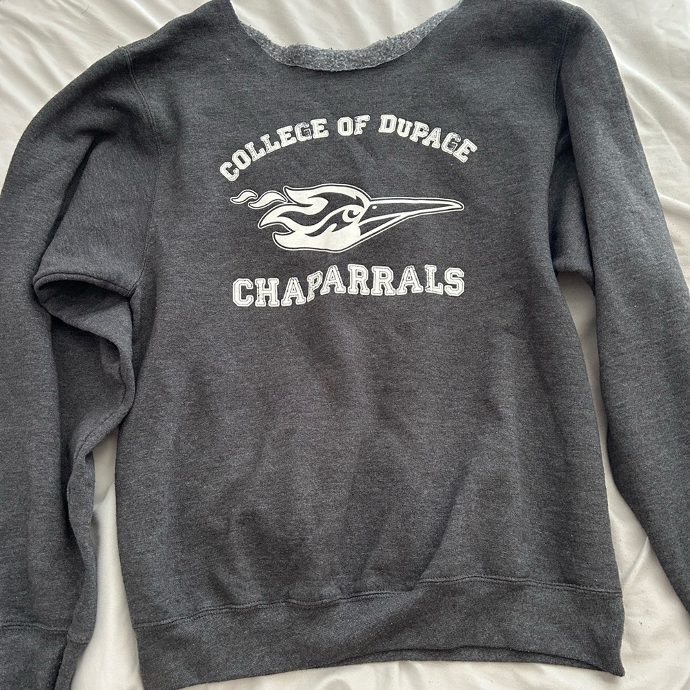 Off the shoulder crew neck